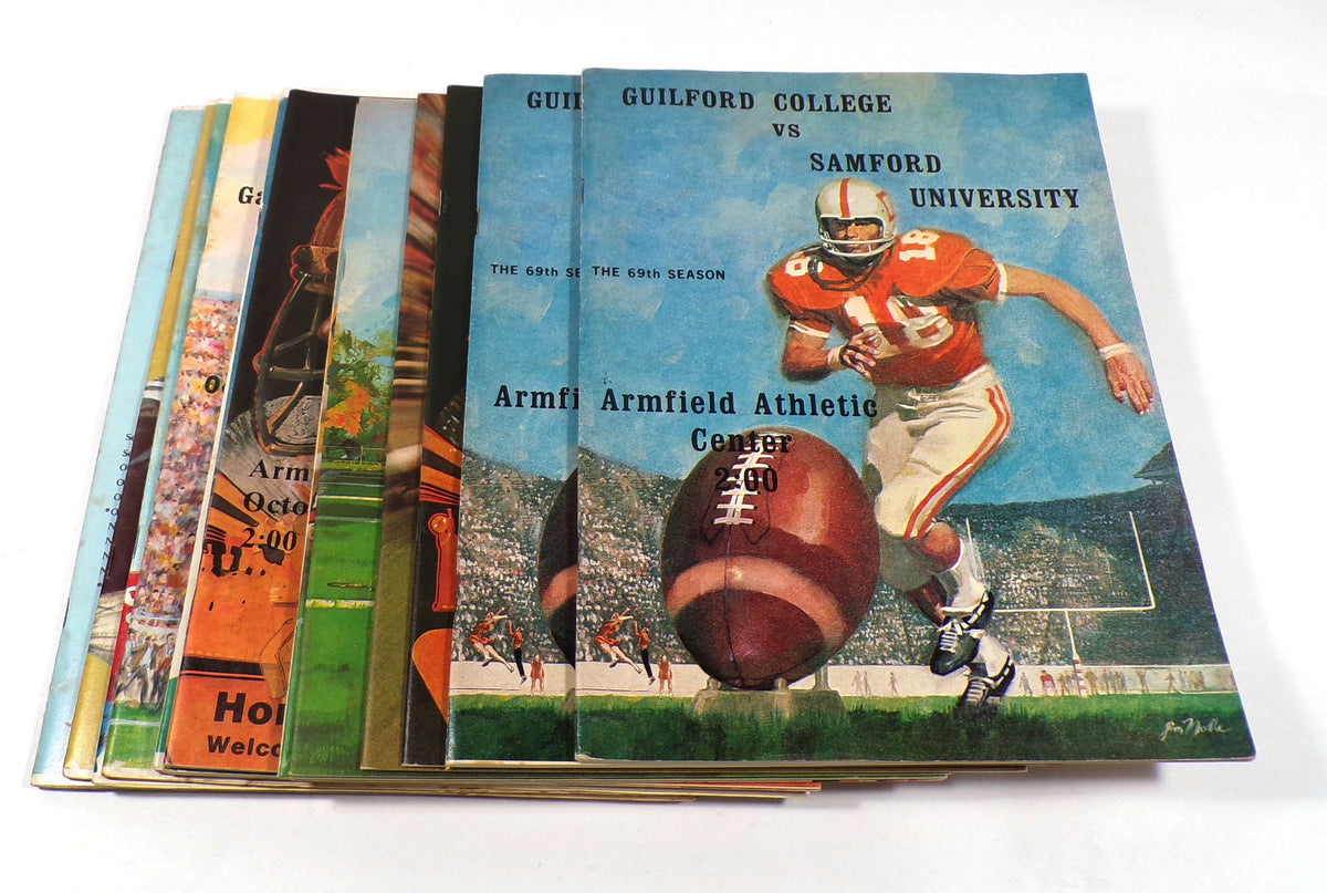 Lot of (14) Different 1969 Guilford College Football Programs