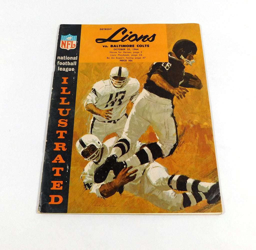 1964 Baltimore Colts at Detroit Lions NFL Football Program 10-25-64