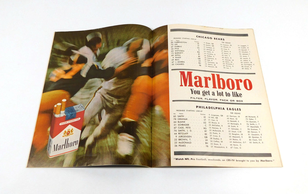 1963 Philadelphia Eagles at Chicago Bears NFL Football Program 10-27-63 Pic2
