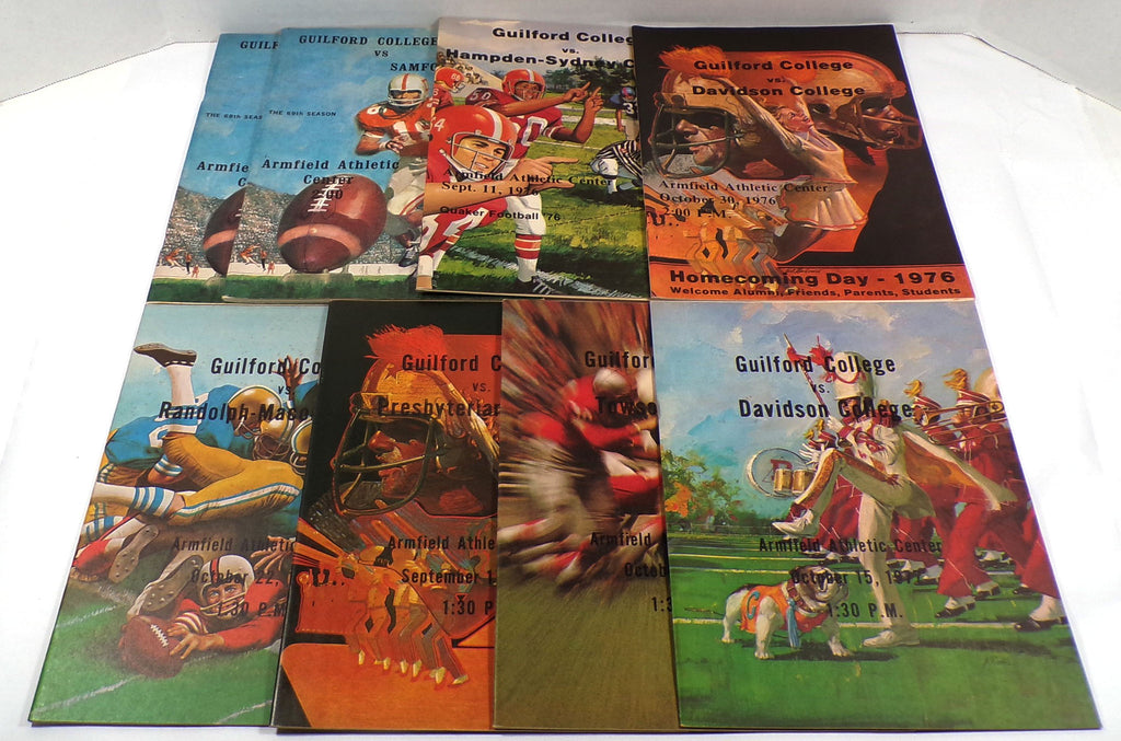 Lot of (14) Different 1969 Guilford College Football Programs Pic2