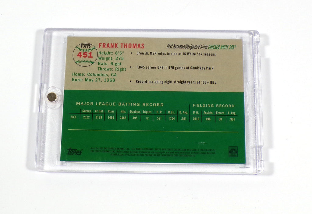 2023 Topps Chrome Platinum Anniv Frank Thomas Green Wave Refractor #451 /99 Pic2