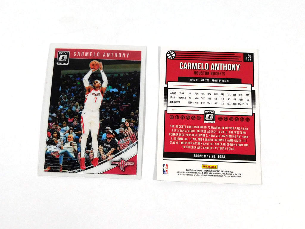 Lot of (57) 2018-19 Panini Donruss Optic Carmelo Anthony #127 Rockets Pic2