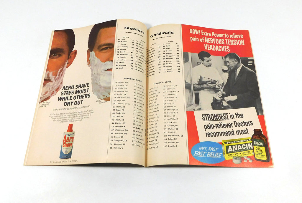 1965 St. Louis Cardinals at Pittsburgh Steelers NFL Football Program 10-17-65 Pic2