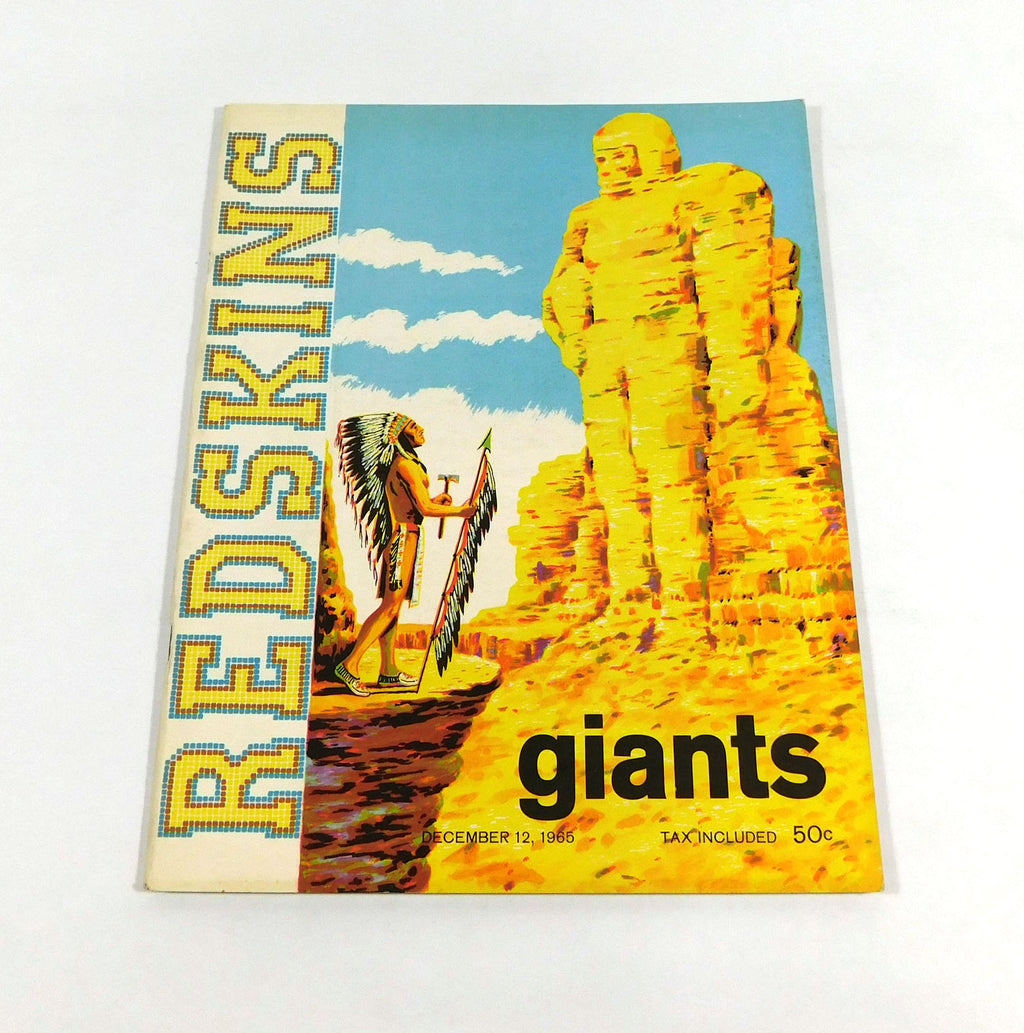 1965 New York Giants at Washington Redskins NFL Football Program 12-12-65