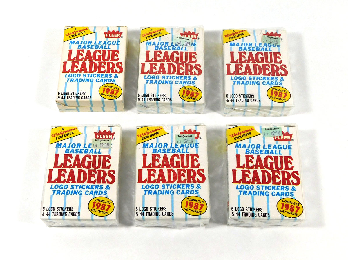 Lot of (10) 1987 Fleer Walgreens Baseball League Leaders Factory Sets (44)