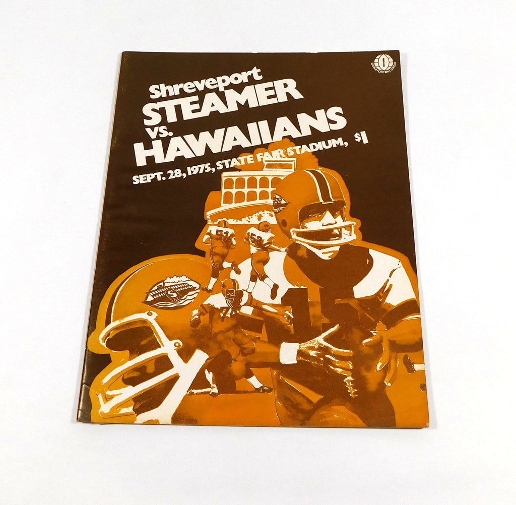 1975 The Hawaiians at Shreveport Steamer WFL Football Program 9-28-75