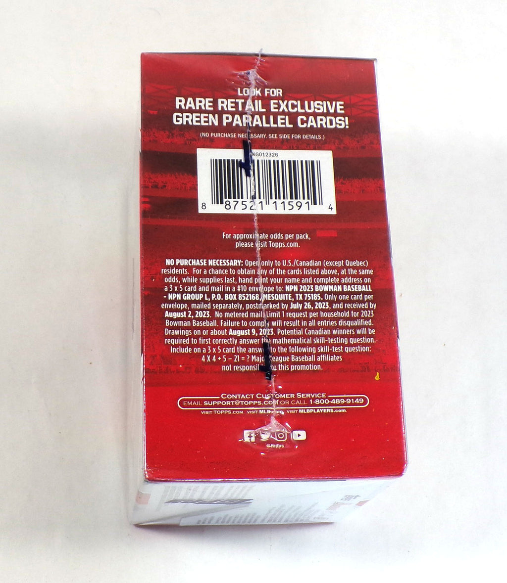 2023 Bowman Baseball Retail Blaster Box Sealed (6 Packs) Green Parallels Pic2
