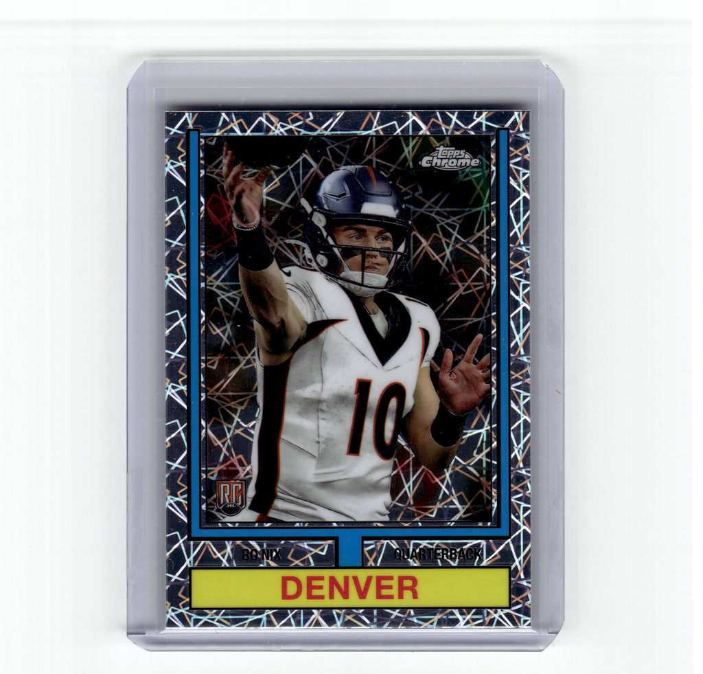 2024 Topps Chrome Bo Nix Rookie '74 Lazer Refractor #74TF4 Broncos