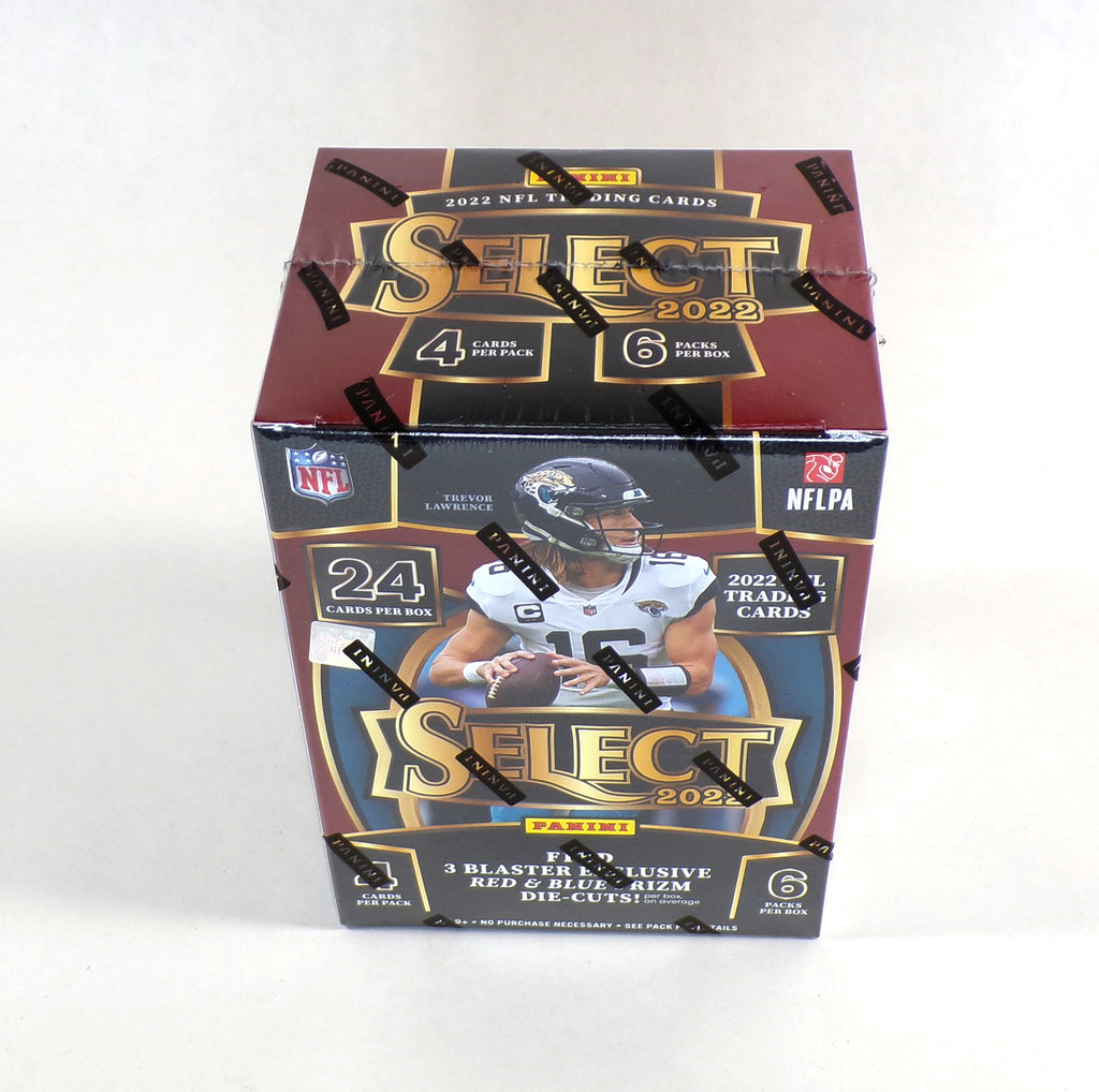 2022 Panini Select Football Blaster Box Sealed (6 Packs) Red & Blue Prizm DieCut