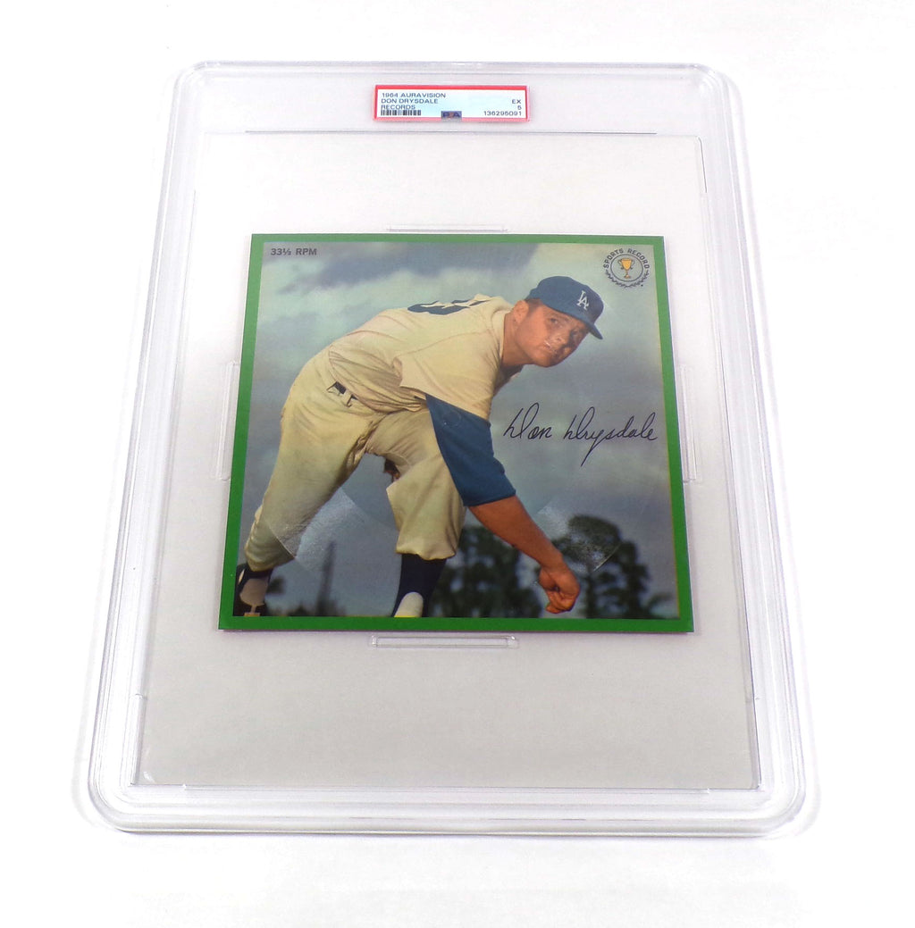 1964 Auravision Don Drysdale Baseball 33 RPM Record #5 Dodgers PSA 5 DA071611