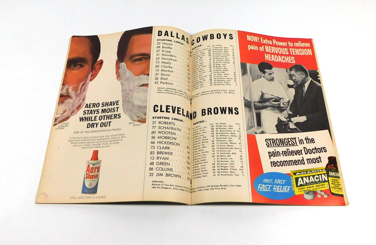 1965 Dallas Cowboys at Cleveland Browns NFL Football Program 10-17-65 Pic2