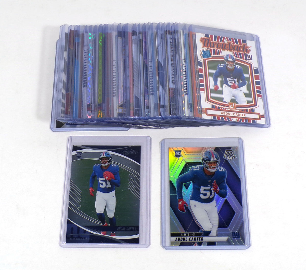 Lot of (30) Assorted 2025 Panini & Topps Brands Abdul Carter Rookies Giants