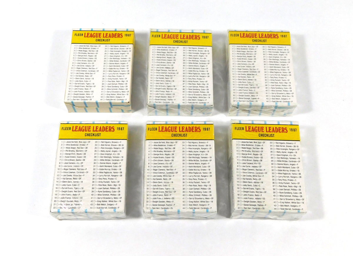 Lot of (10) 1987 Fleer Walgreens Baseball League Leaders Factory Sets (44) Pic2
