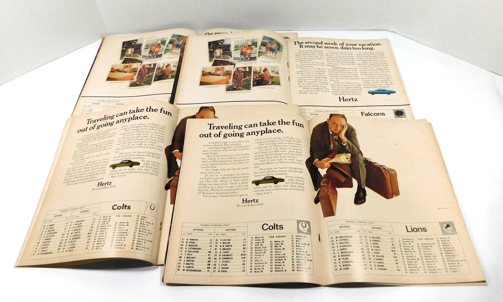 Lot of (4) Assorted 1967 Baltimore Colts NFL Football Programs Pic2