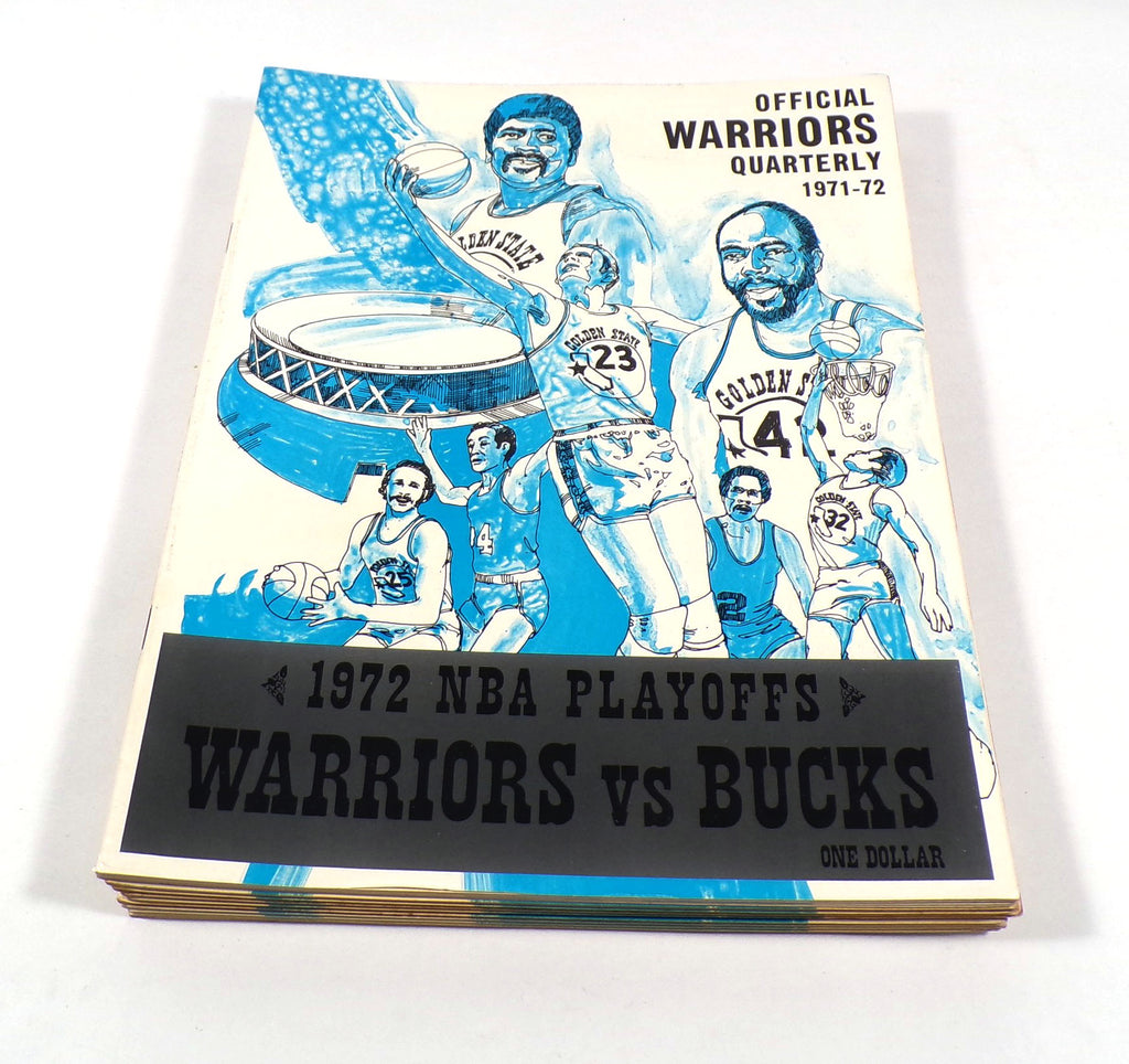 Lot of (10) 1971-72 Golden State Warriors v Milwaukee Bucks NBA Playoff Programs