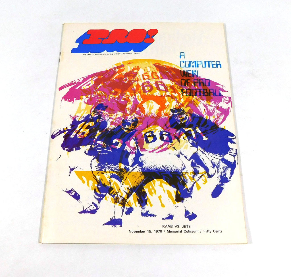 1970 New York Jets at Los Angeles Rams NFL Football Program 11-15-70