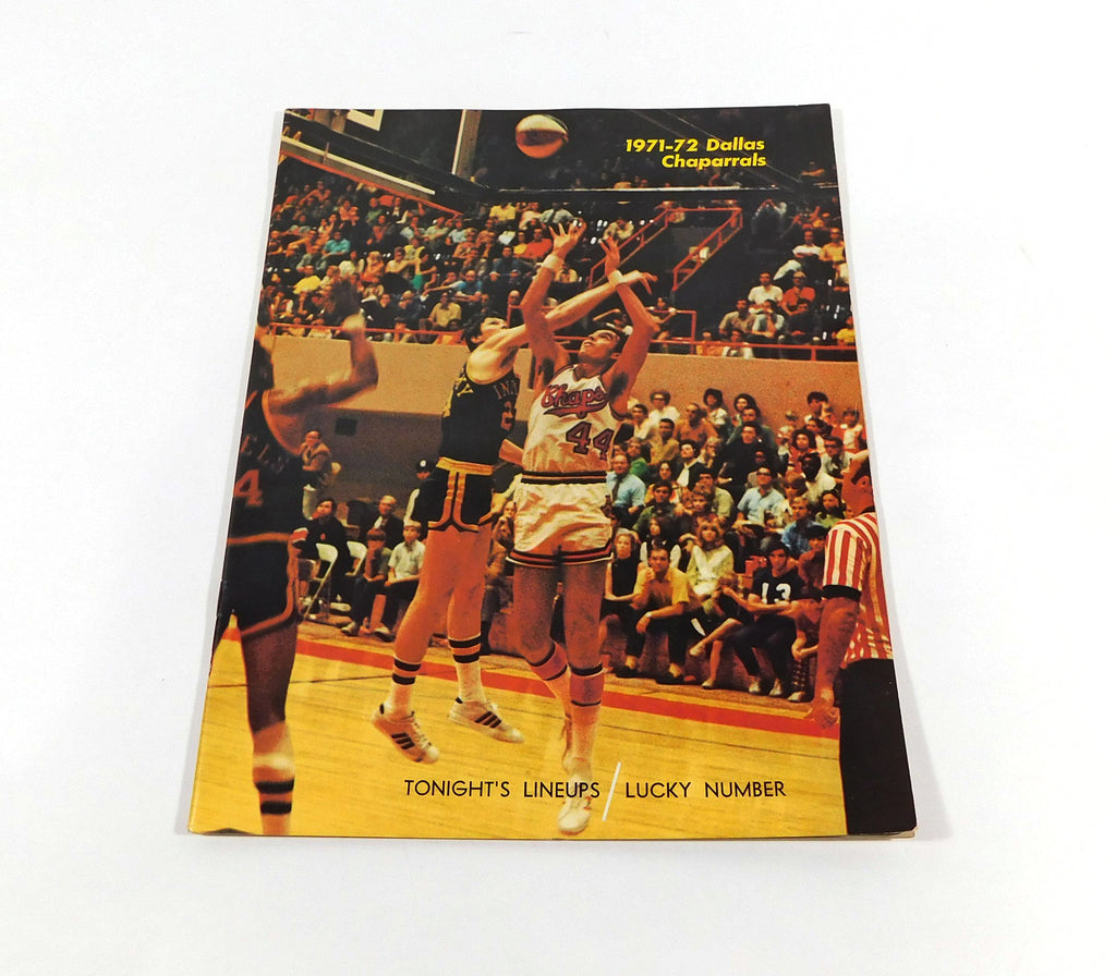 1971-72 Dallas Chaparrals vs Pittsburgh Condors ABA Basketball Program 3-7-71