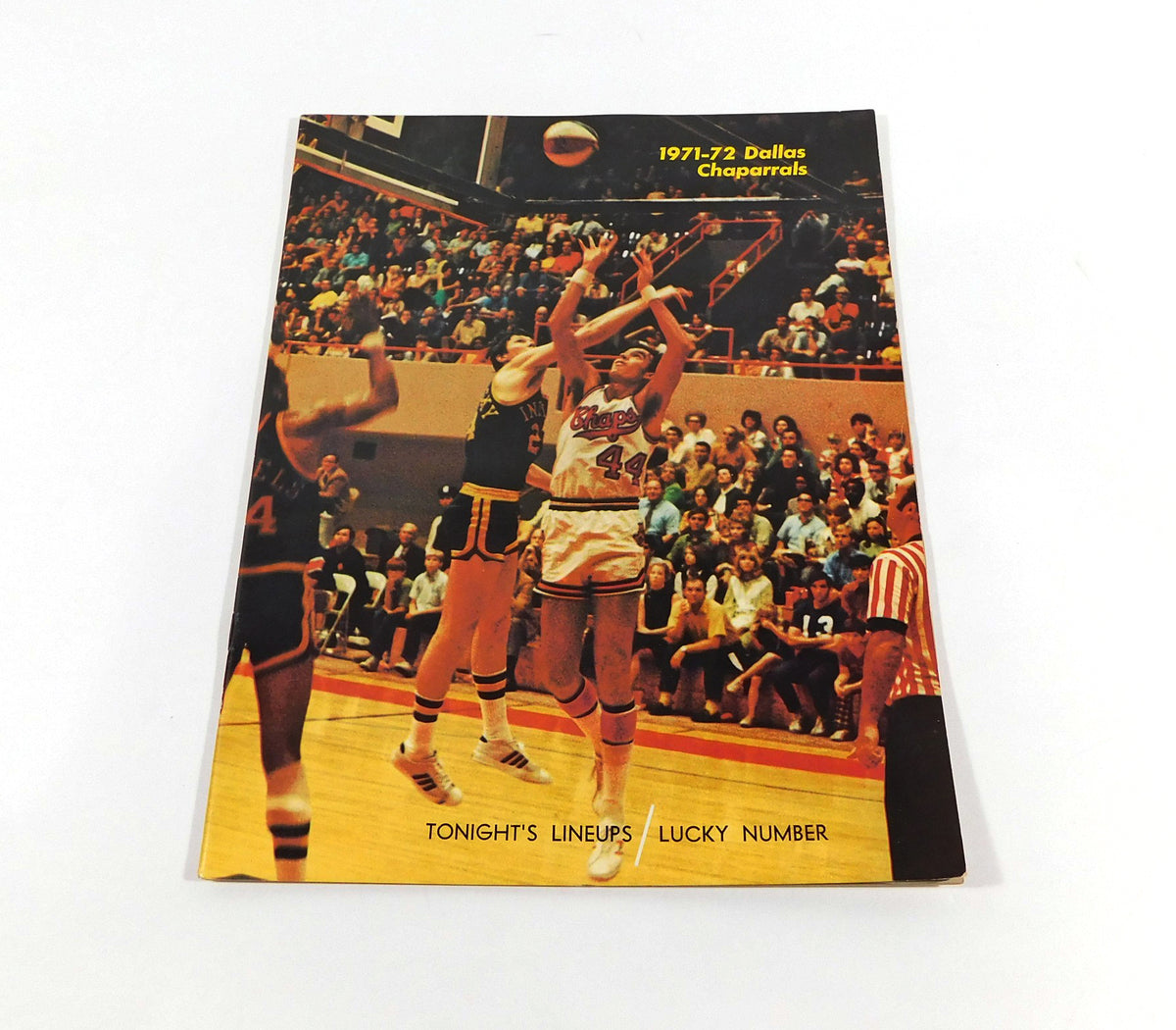 1971-72 Dallas Chaparrals vs Pittsburgh Condors ABA Basketball Program 3-7-71