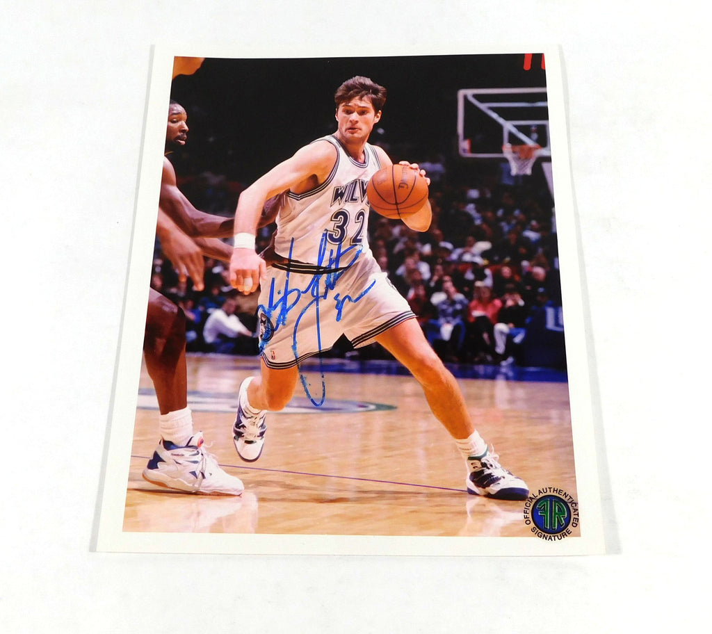 Christian Laettner Signed 8 x 10 Color Photo Timberwolves Auto