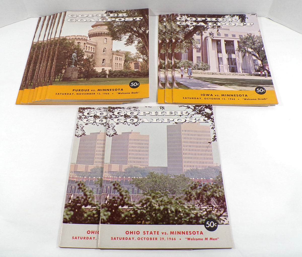 Lot of (12) Assorted 1966 Minnesota College Football Programs Pic2