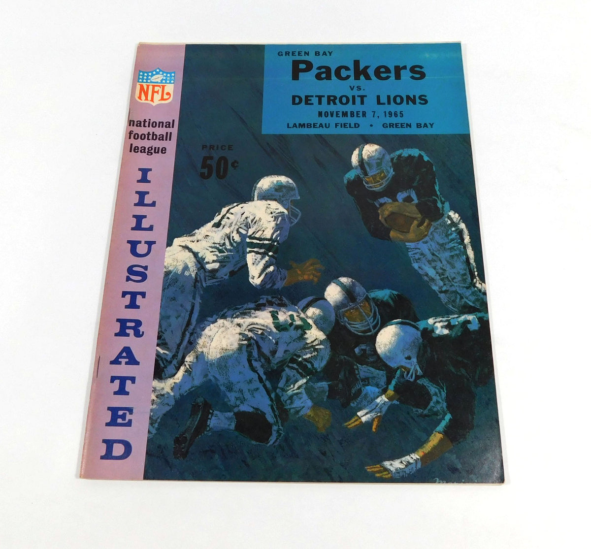1965 Detroit Lions at Green Bay Packers NFL Football Program 11-7-65