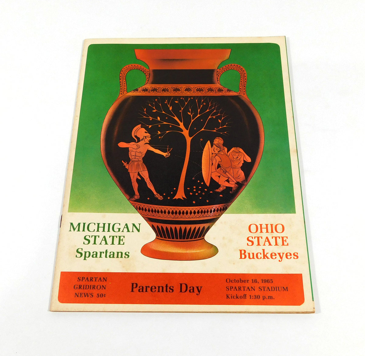 1965 Ohio State at Michigan State College Football Program 10-16-65