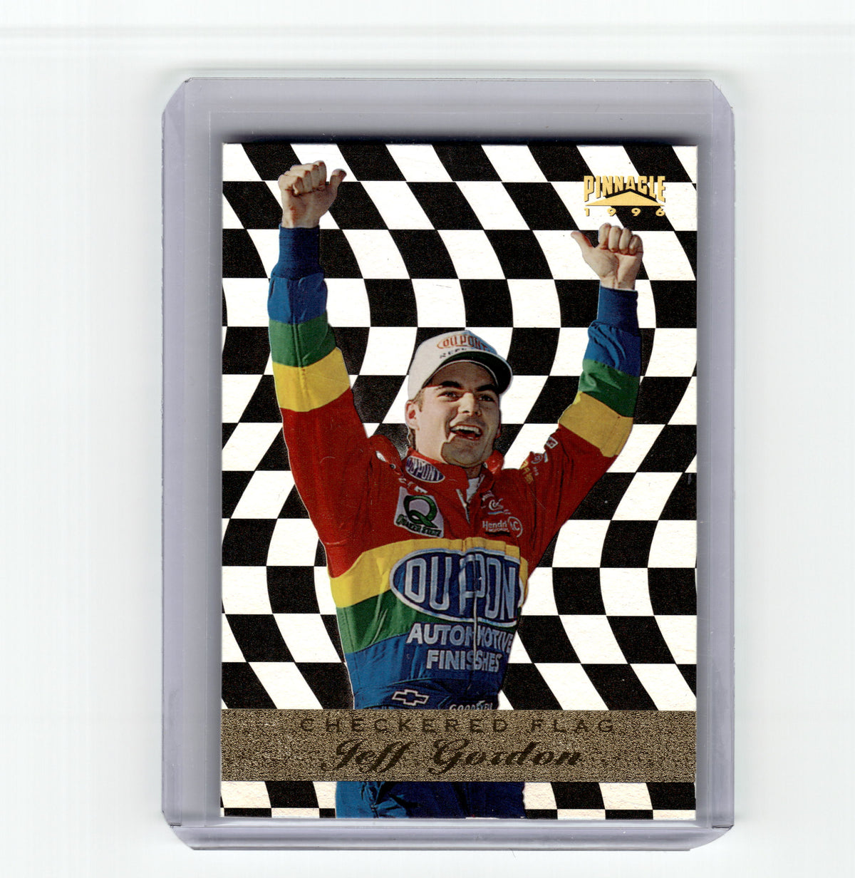 1996 Pinnacle Jeff Gordon Checkered Flag #1 NASCAR