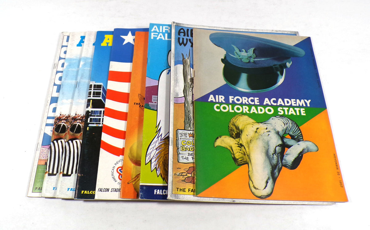 Lot of (10) Assorted 1960 to 1982 Air Force College Football Programs