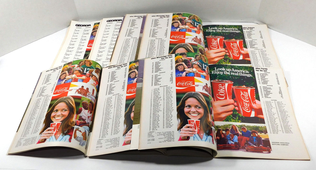 Lot of (7) Assorted 1975 Mississippi State College Football Programs Pic2