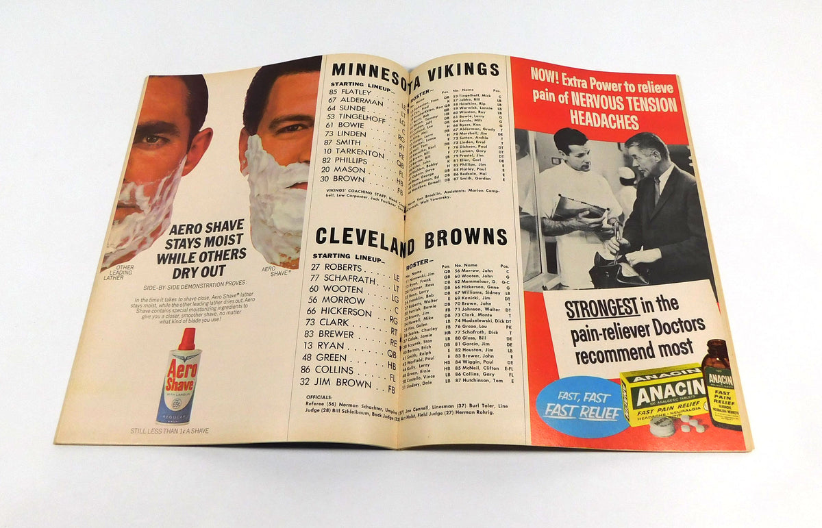 1965 Minnesota Vikings at Cleveland Browns NFL Football Program 10-31-65 Pic2