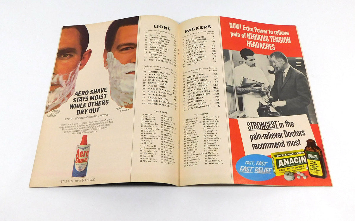 1965 Detroit Lions at Green Bay Packers NFL Football Program 11-7-65 Pic2