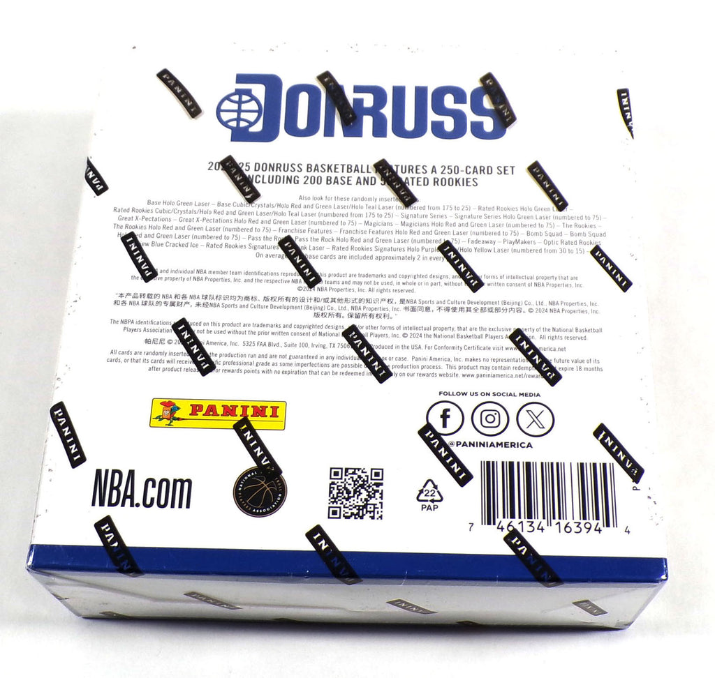 2024-25 Panini Donruss Basketball Mega Box Sealed (10 Packs) Blue Cracked Ice Pic2