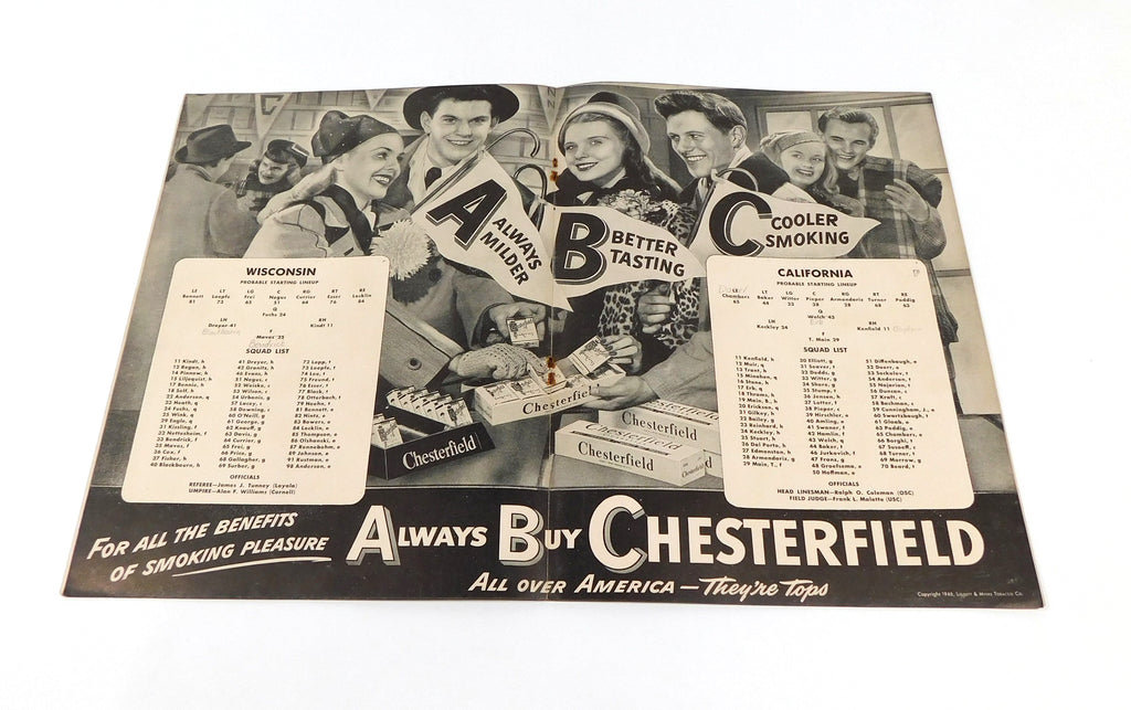1946 Wisconsin at California College Football Program 9-28-46 DA064001 Pic2