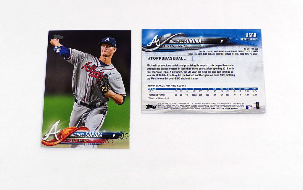 Lot of (20) 2018 Topps Update Michael Soroka #US68 Rookies Braves Pic2