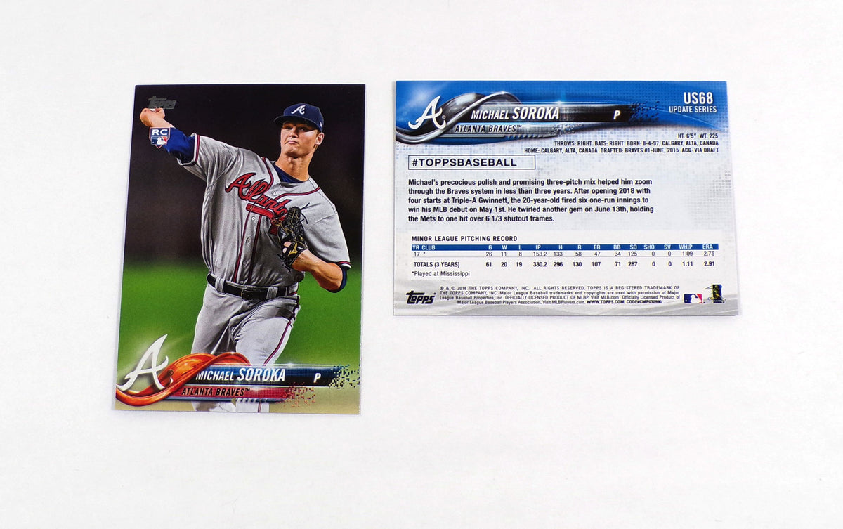 Lot of (20) 2018 Topps Update Michael Soroka #US68 Rookies Braves Pic2