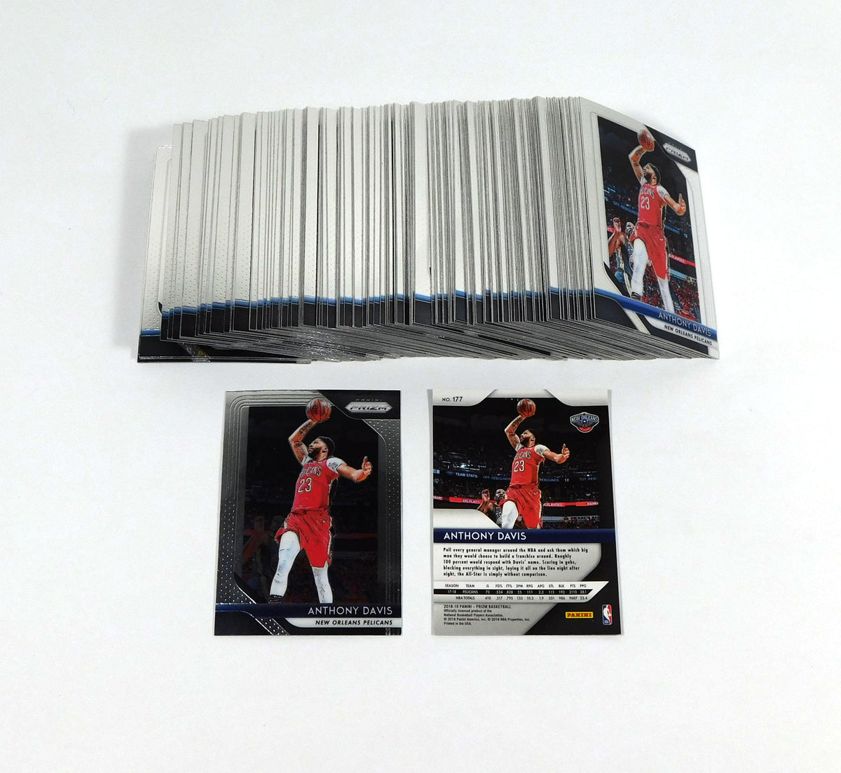 Lot of (121) 2018-19 Panini Prizm Anthony Davis #177 Pelicans