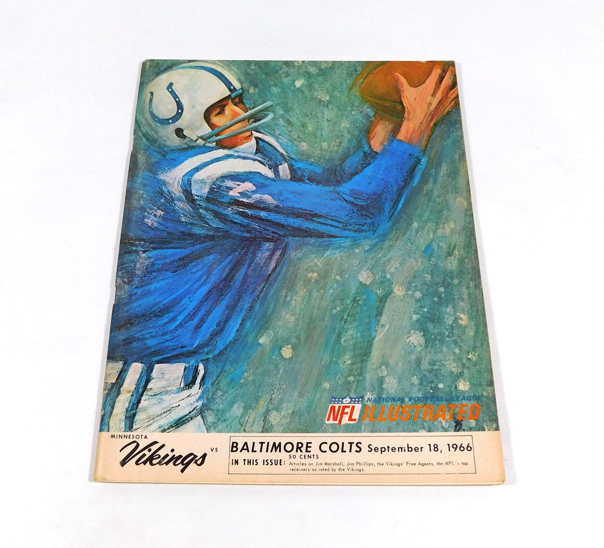 1966 Baltimore Colts at Minnesota Vikings NFL Football Program 9-18-66