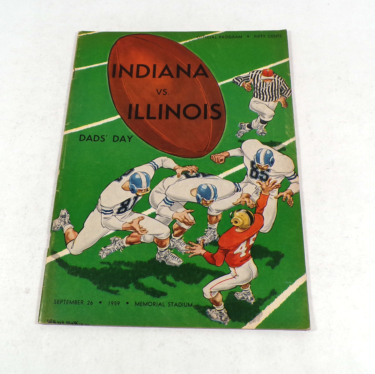 1959 Illinois at Indiana College Football Program 9-26-59