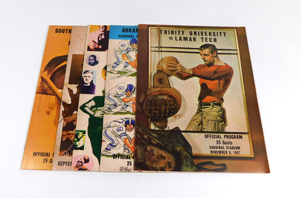 Lot of (5) Different 1967 Lamar Tech College Football Programs
