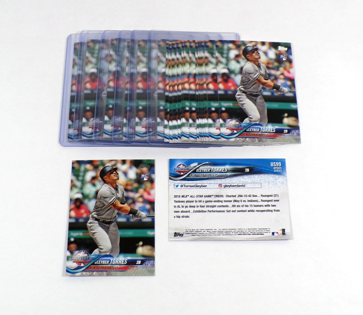 Lot of (24) 2018 Topps Update Gleyber Torres #US99 Rookies Yankees