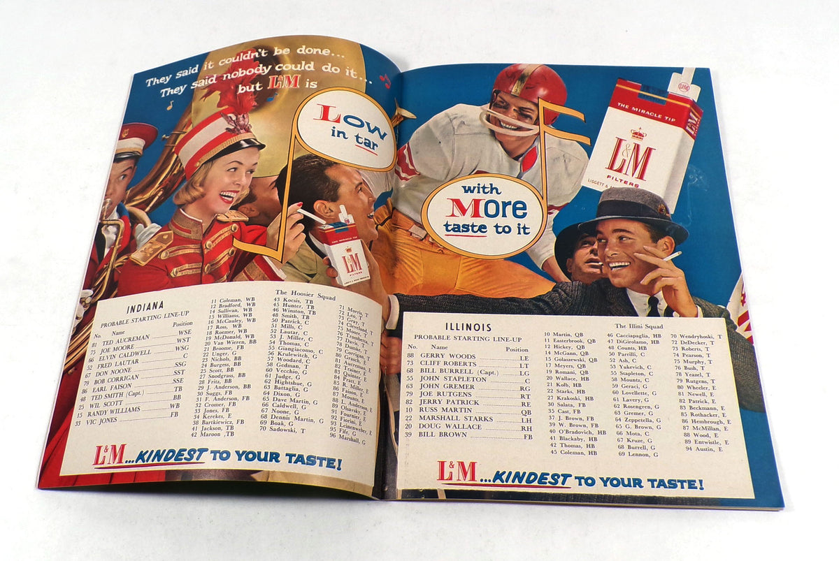 1959 Illinois at Indiana College Football Program 9-26-59 Pic2