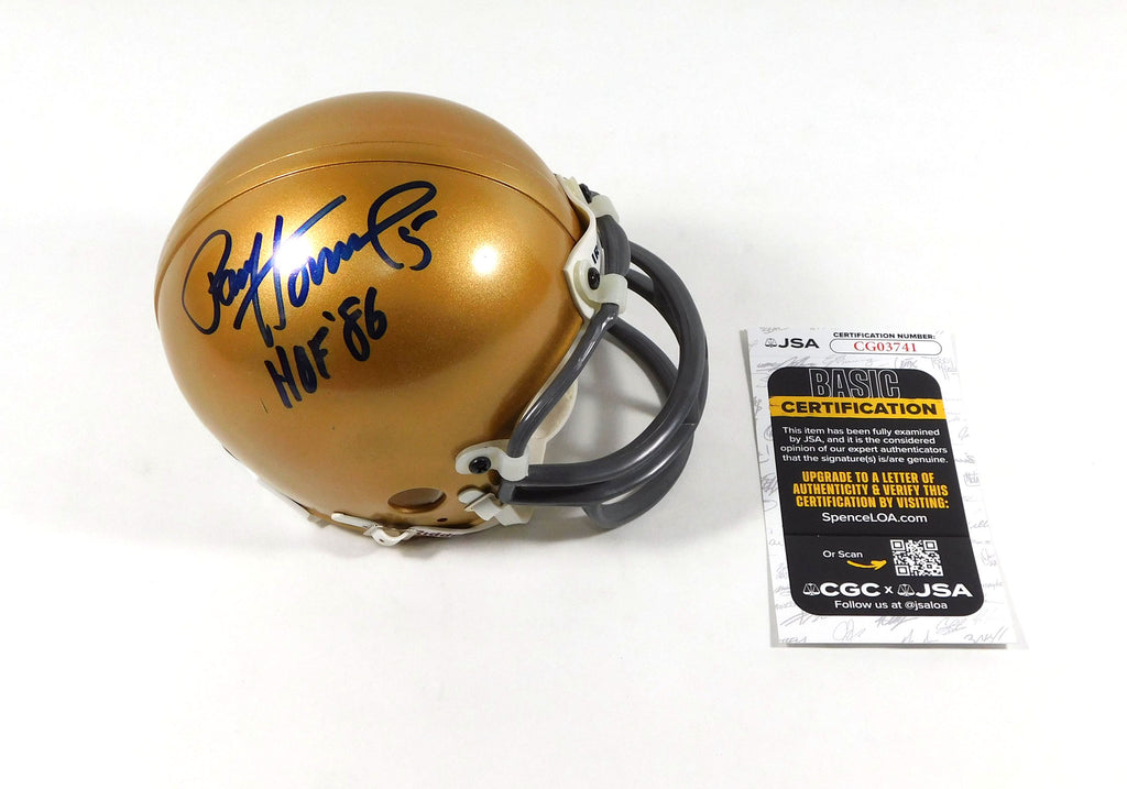 Paul Hornung Signed Mini Football Helmet w/ Inscription HOF 86 Packers JSA Auto