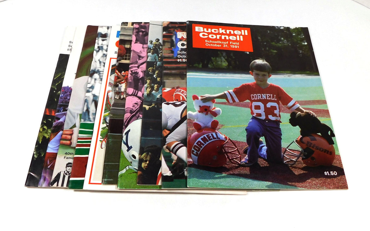 Lot of (10) Different 1980 to 1982 Cornell College Football Programs