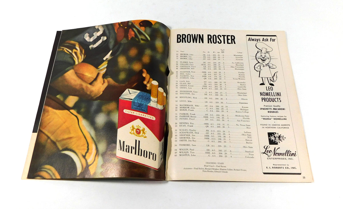 # 1962 Cleveland Browns at San Francisco 49ers NFL Football Program 12-15-62 Pic2