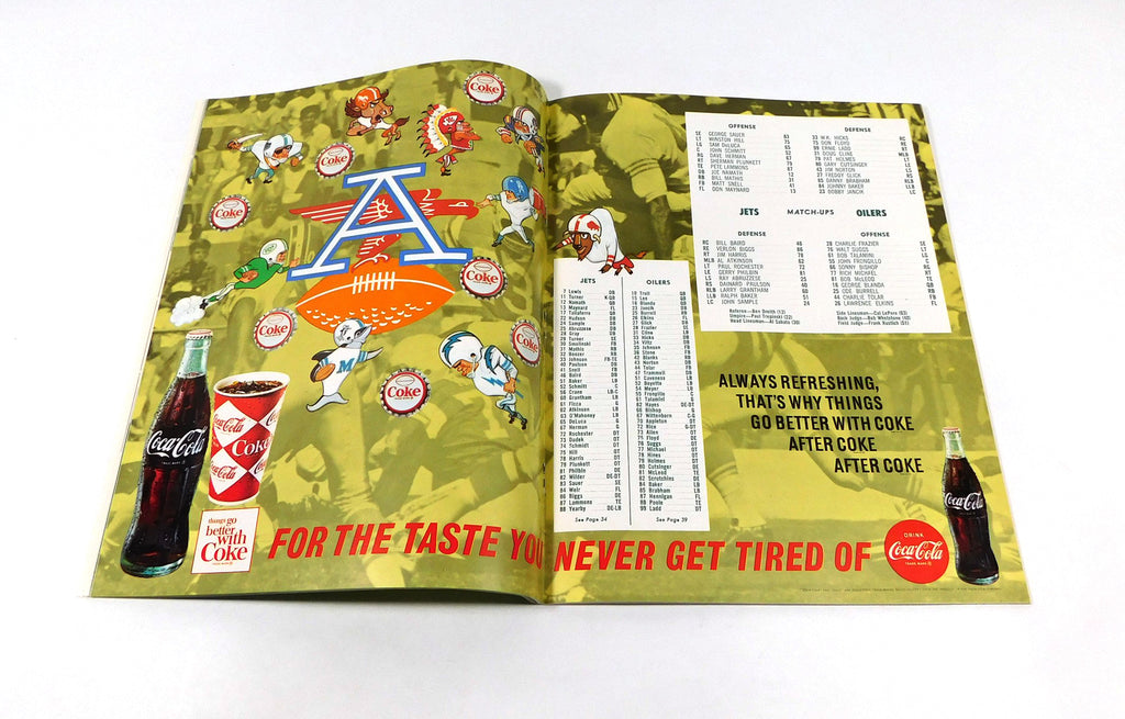 1966 Houston Oilers at New York Jets AFL Football Program 9-18-66 Pic2