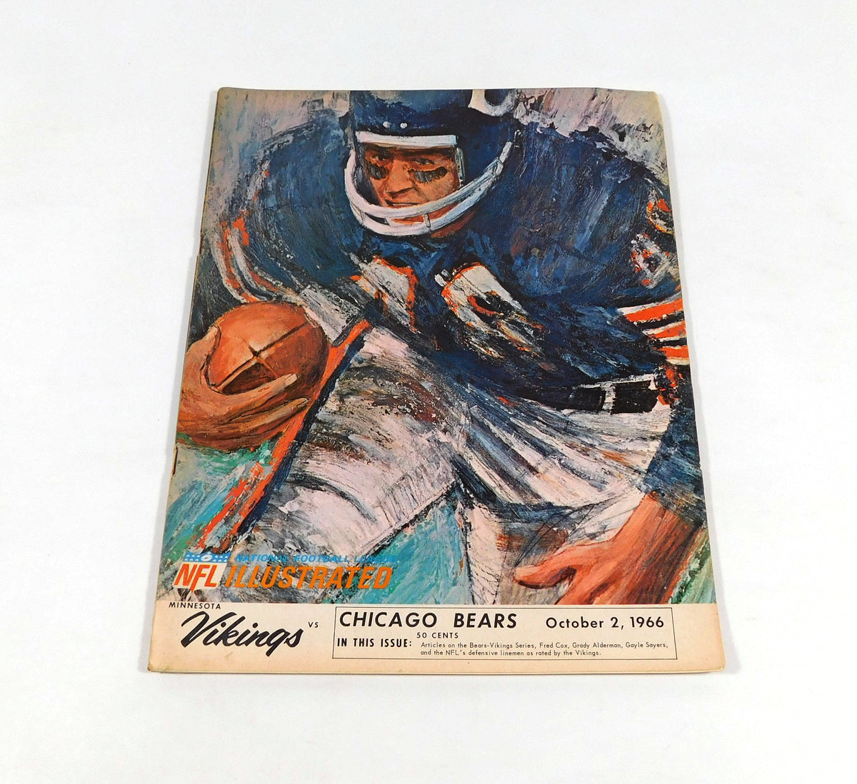 1966 Chicago Bears at Minnesota Vikings NFL Football Program 10-2-66