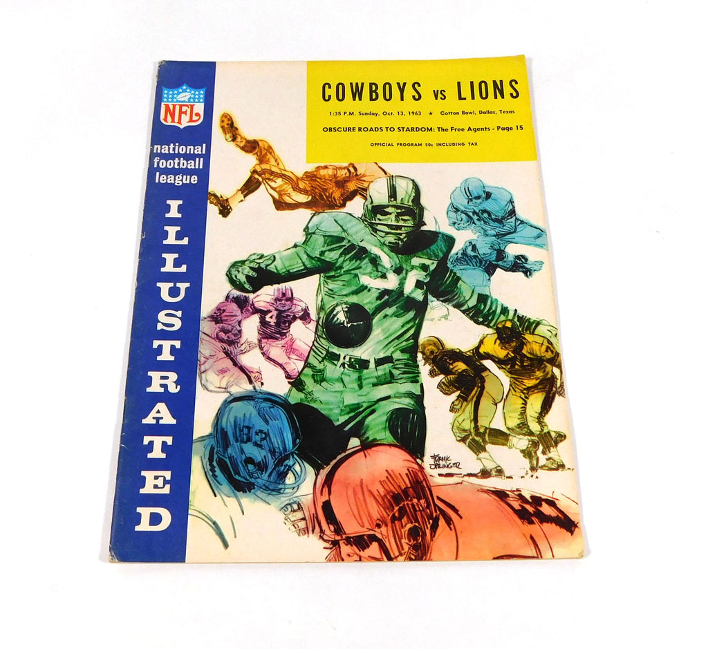 1963 Detroit Lions at Dallas Cowboys NFL Football Program 10-13-63