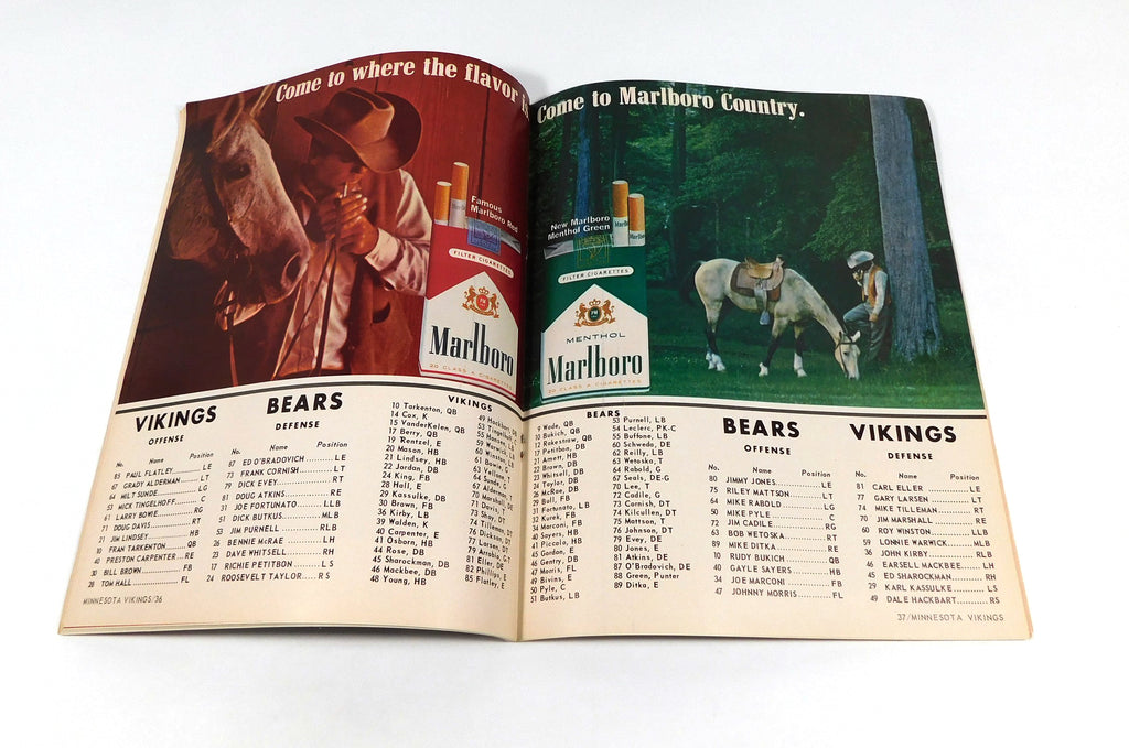 1966 Chicago Bears at Minnesota Vikings NFL Football Program 10-2-66 Pic2