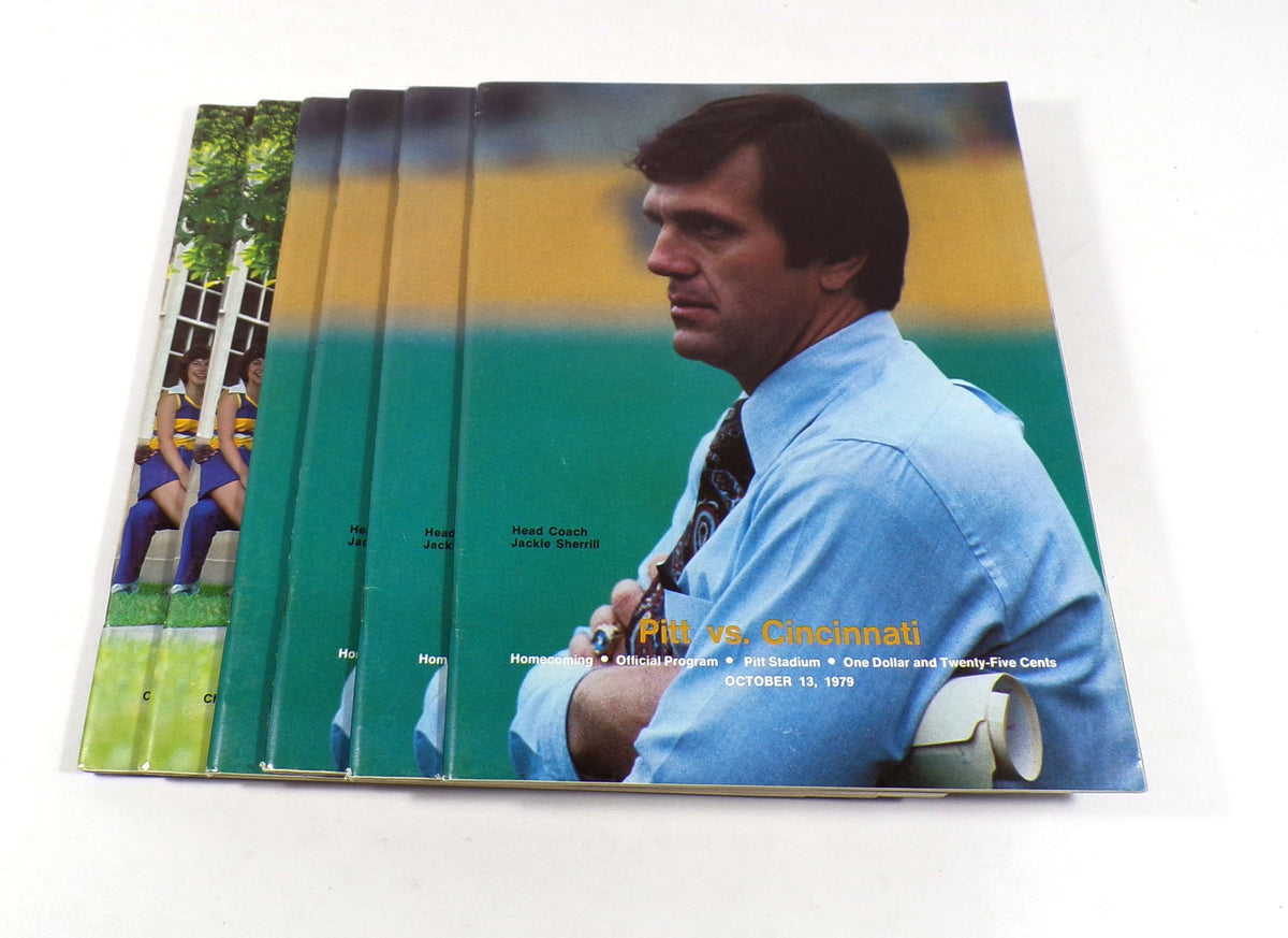 Lot of (6) Assorted 1979 Pittsburgh College Football Programs