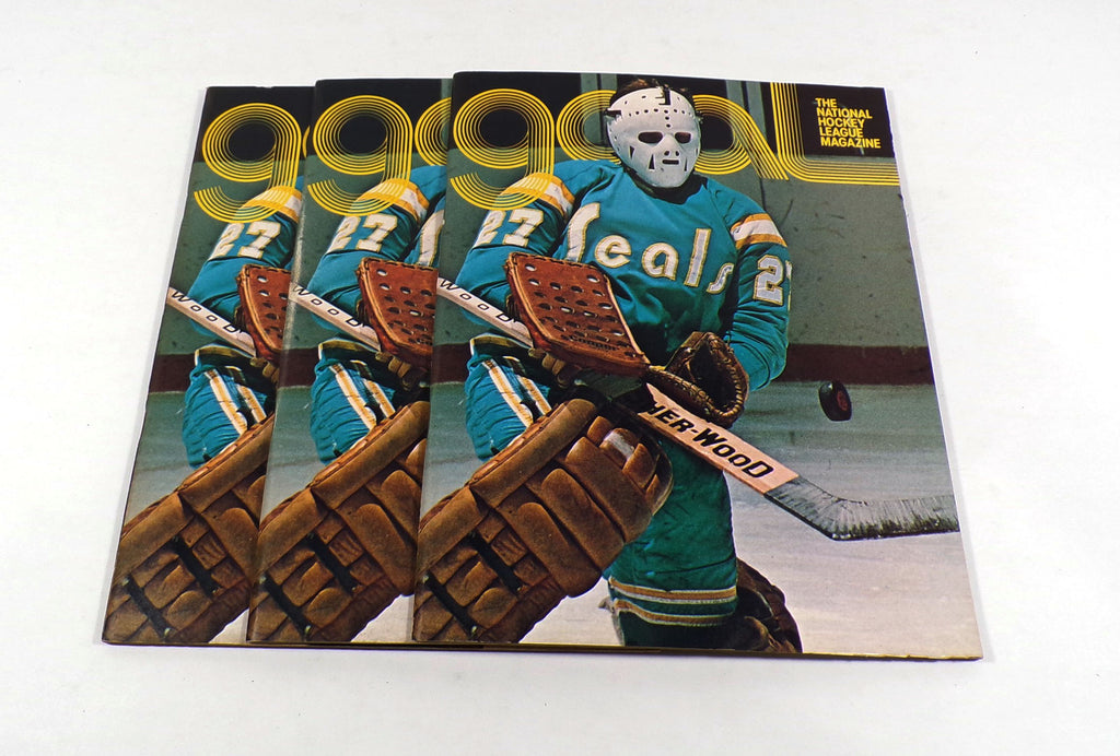 Lot of (3) 1975-76 Kansas City Scouts vs Calif Golden Seals NHL Hockey Programs